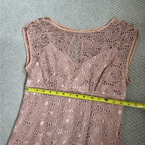 Tracey Reese Elegant Nude Lace Dress - Picture 7 of 11